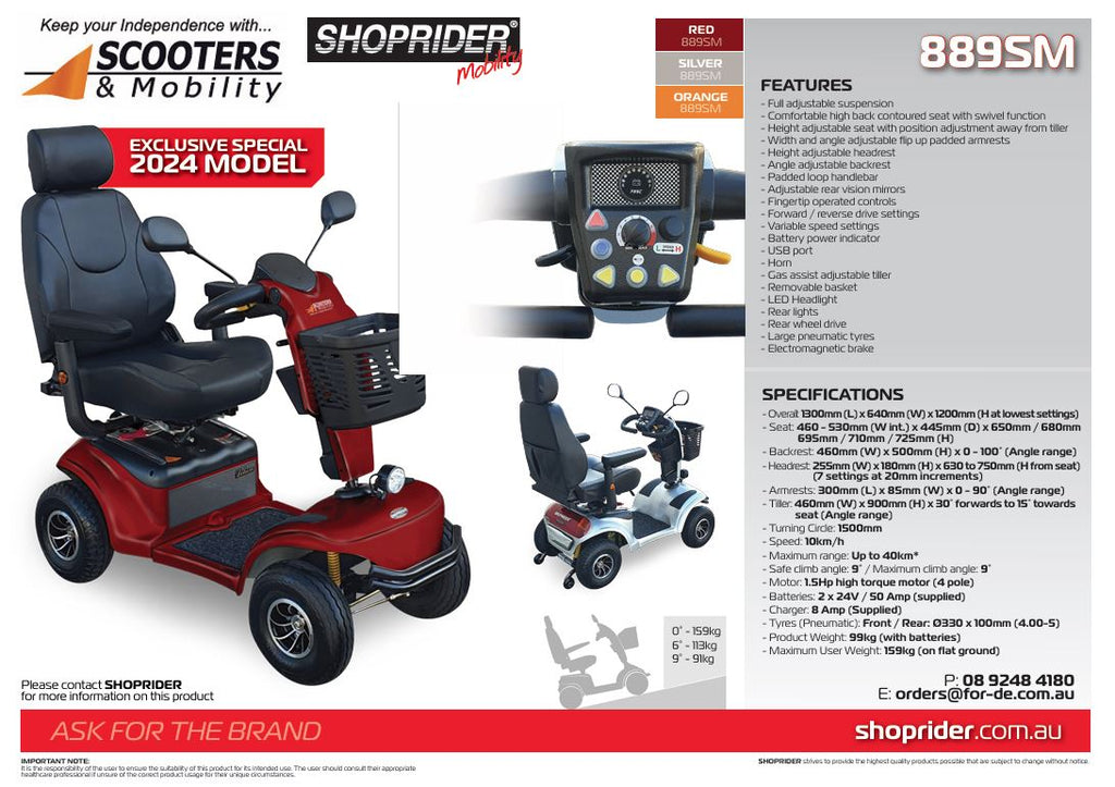 Shoprider Allrounder - Deluxe 889SM