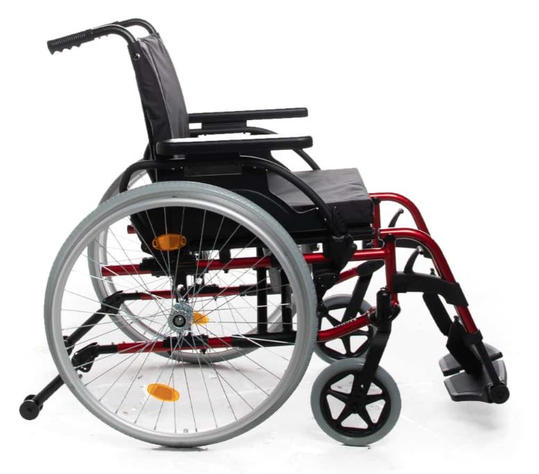 Breezy Basix 2 - Self Propelled wheelchair Red - 16, 18 " seat swl 125kg (solid tyres)