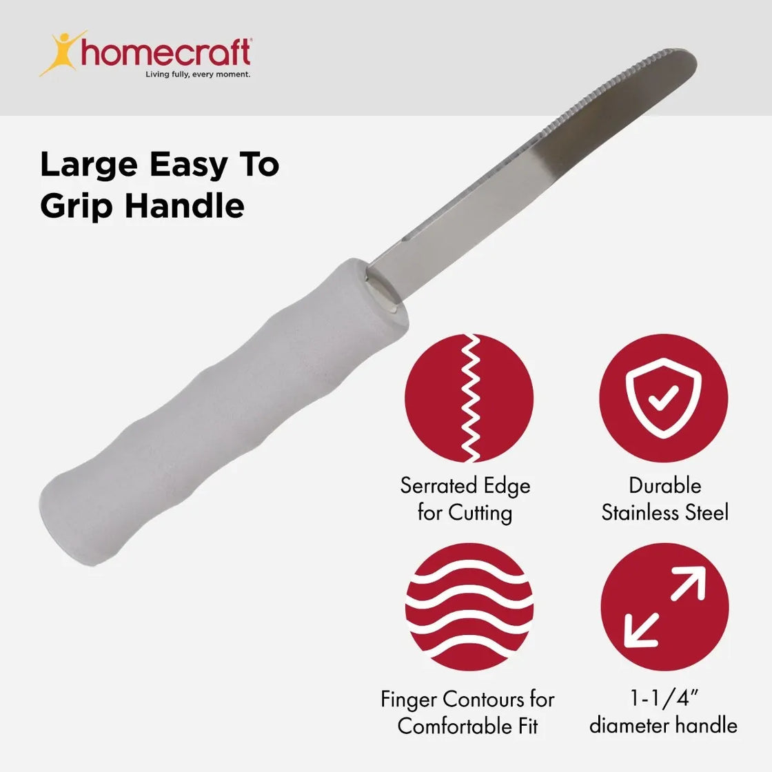 Homecraft Lightweight Foam Handled Knife