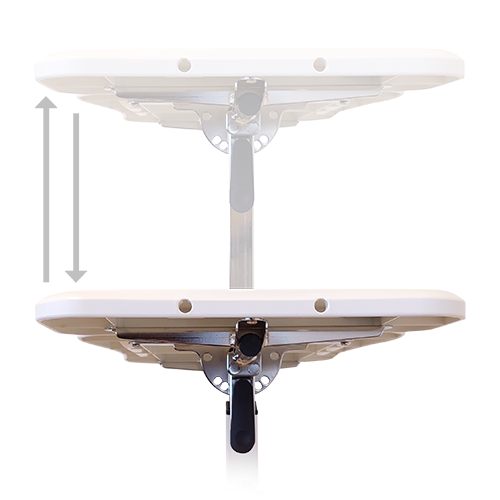 Redgum Over Bed / Chair Table - Adjustable width and Height swl 10kg