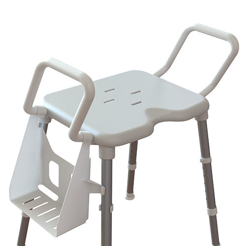 Redgum Space Saver Shower Stool - reversible handles -- SWL 130kg