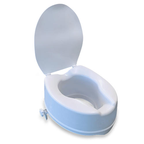Redgum Raised Toilet Seat w' Lid ( Donut ) 75mm , 100mm or 125mm