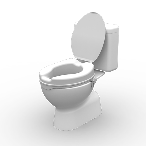 Redgum Raised Toilet Seat w' Lid ( Donut ) 75mm , 100mm or 125mm