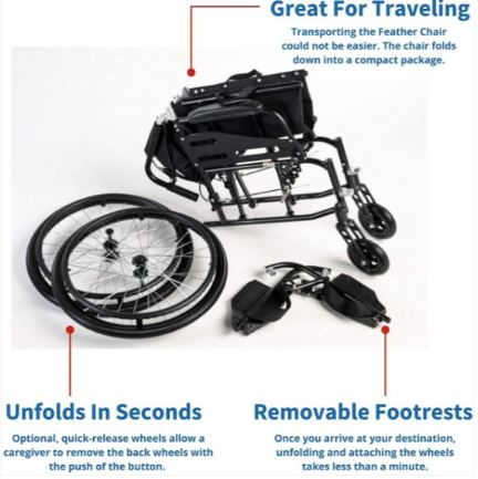 Afikim heavy duty wheelchair - SWL 158kg  ( coming soon ) 12.2KG !!!!