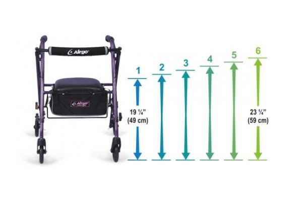 Airgo Ultra light rollator- egg plant