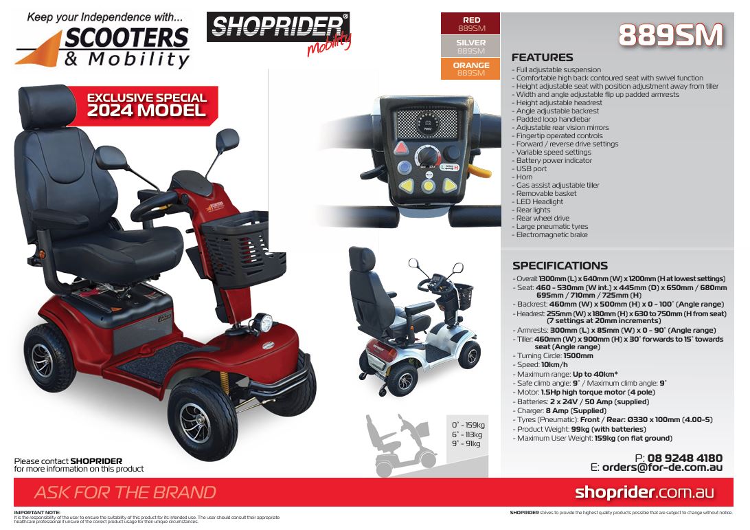 Shoprider Allrounder - Deluxe 889SM !! Sale price