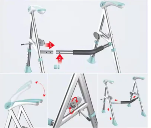 Avail Toilet support fold up frame - 2.5KG - swl 150kg