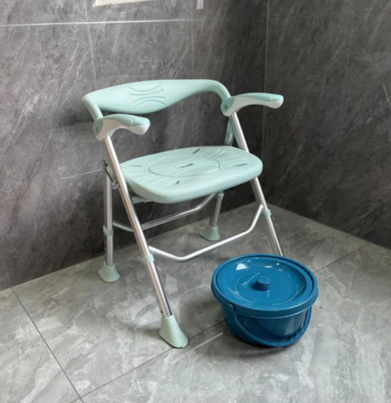 Avail Shower chair/Commode - portable (4kg) fold up aluminium