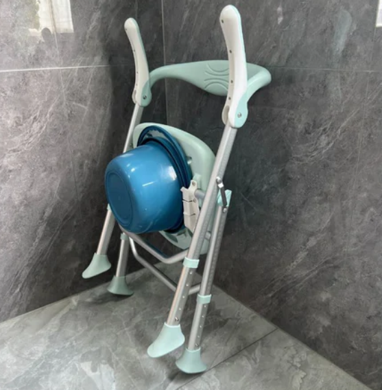 Avail Shower chair/Commode - portable (4kg) fold up aluminium