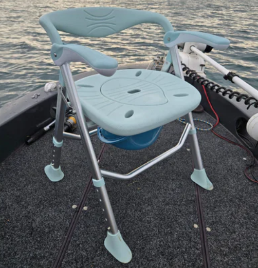 Avail Shower chair/Commode - portable (4kg) fold up aluminium