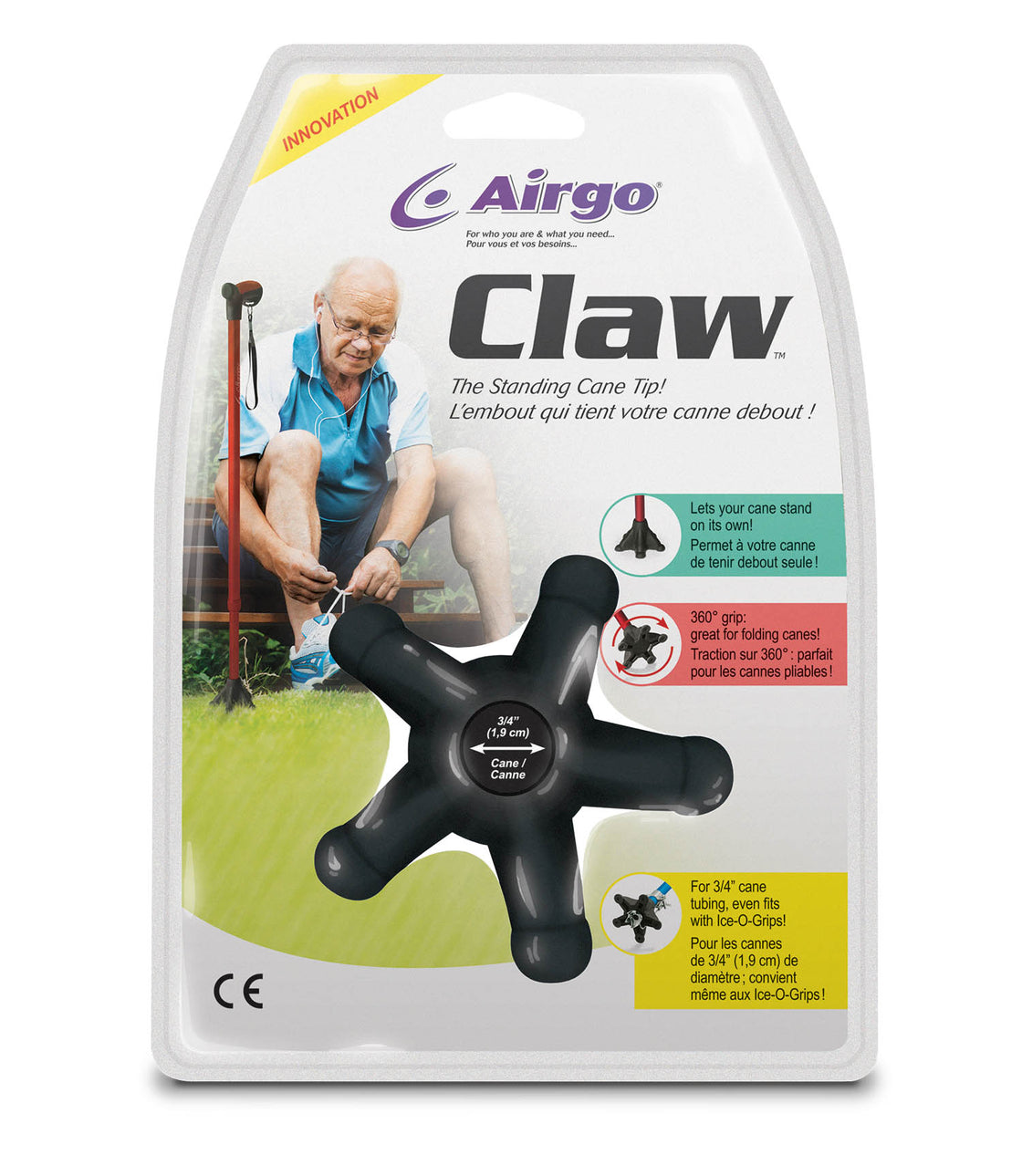Airgo claw standing cane tip