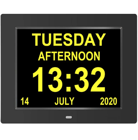 10.1inch Extra Large Font Clock for Seniors /Dementia Large Digital Day Date Clock with Custom Alarms