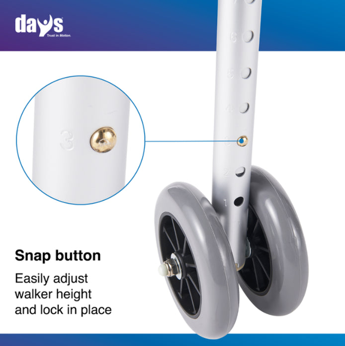 Days Bariatric Walker with double 5" front wheels ( SWL 317.5kg )