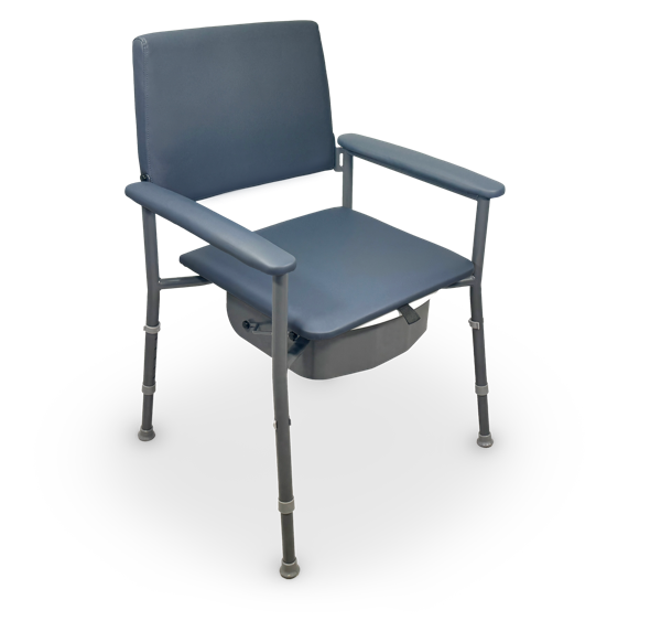 Redgum Deluxe bedside commode  SWL 130kg  Blue or Grey