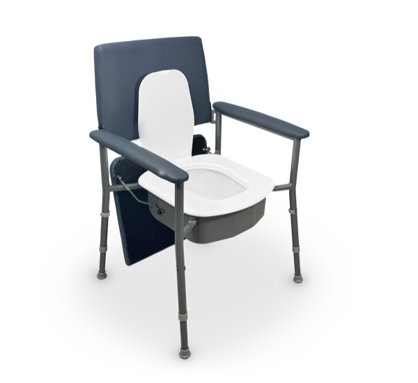 Redgum Deluxe bedside commode  SWL 130kg  Blue or Grey