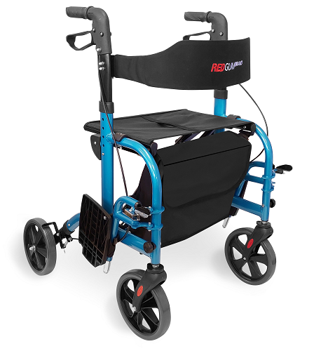 Dual purpose Side Folding Seat Walker/ transit chair