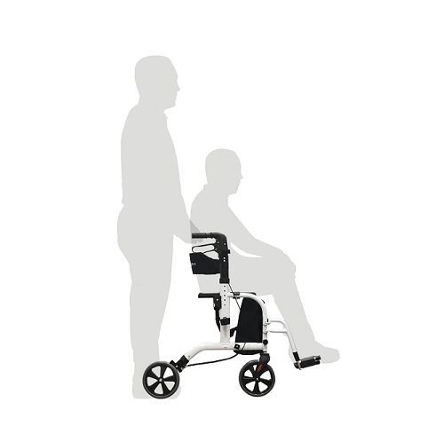 Dual purpose Side Folding Seat Walker/ transit chair