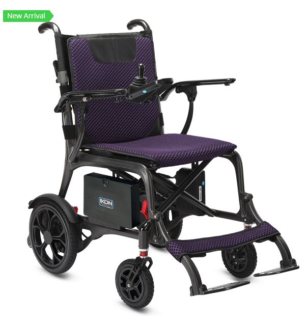 Ikon Enduro Powerlite electric wheelchair - side folding