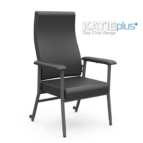 Katie Plus day chair High back - Blue or Grey 200kg 530mm
