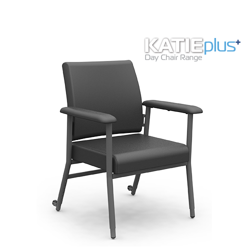 Katie Plus day chair Low back - Blue or Grey 200kg 530mm