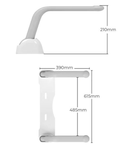 Liberty Toilet support arms - Fits both standard and blind fittings toilets