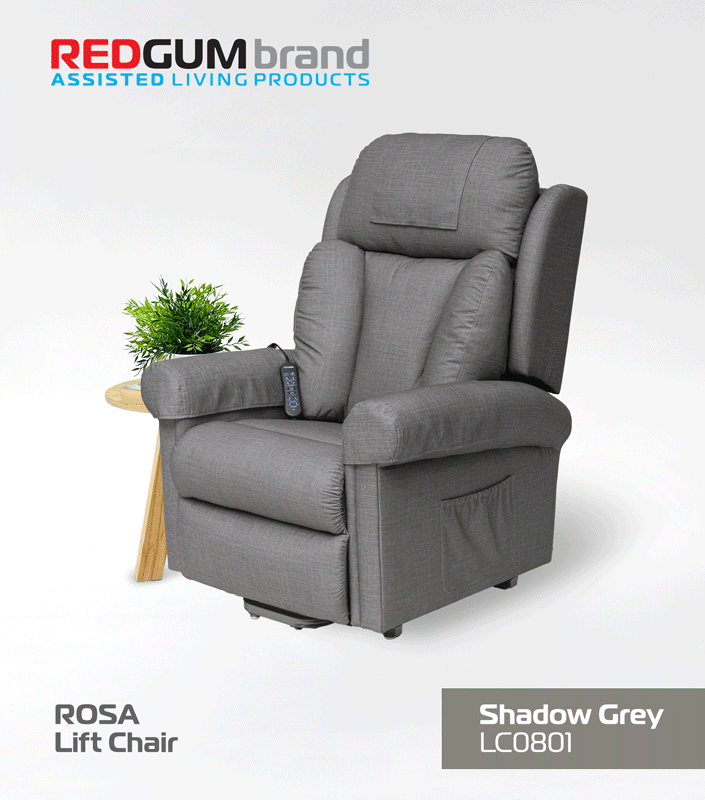 Rosa Lift Chair - 4 motor - swl 158kg ( available in Shadow Grey,Ocean blue and Ice pearl )