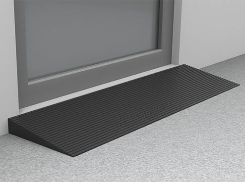 Redgum rubber wedge ramp contoured edges  1105 W x 210 D x 25mm H