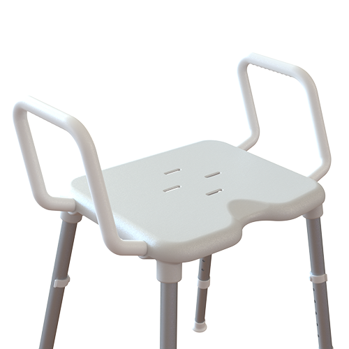 Redgum Space Saver Shower Stool - reversible handles -- SWL 130kg