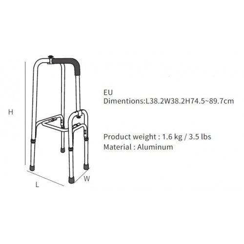 Spacelite carbon stroke cane - Silver – Sharkey Mobility