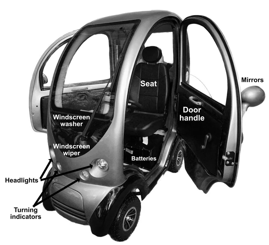 Wombat mobility scooter - fully enclosed