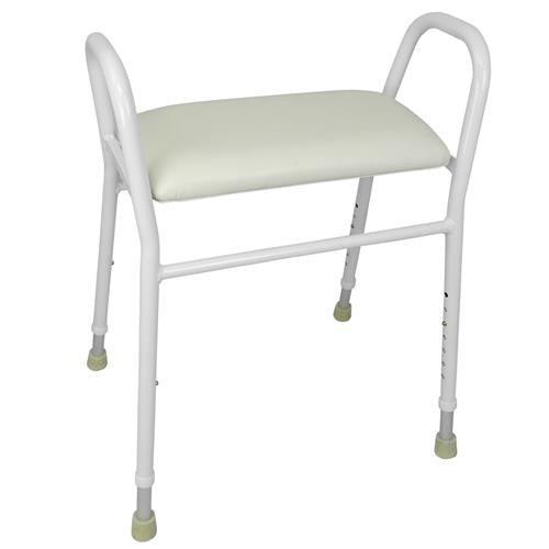 Extra wide padded shower stool